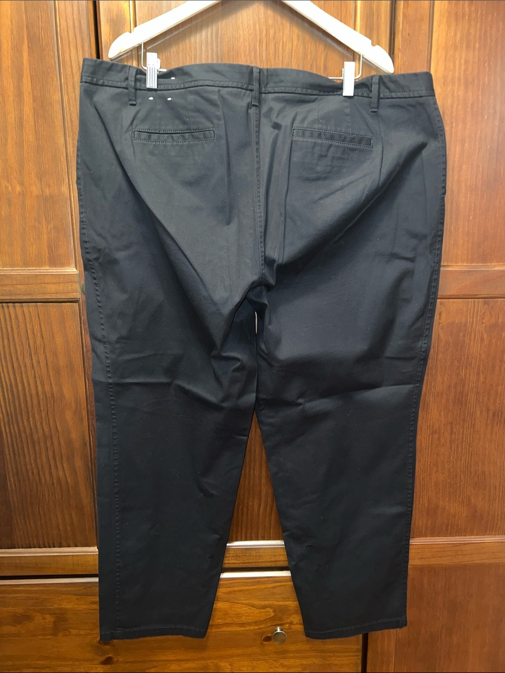 Talbots Relaxed Chino Pants Stretch Cotton Classic Flat Front 20W Black - Picture 2 of 8